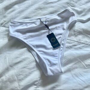 Relleciga White Bikini Bottom | Small | NWT